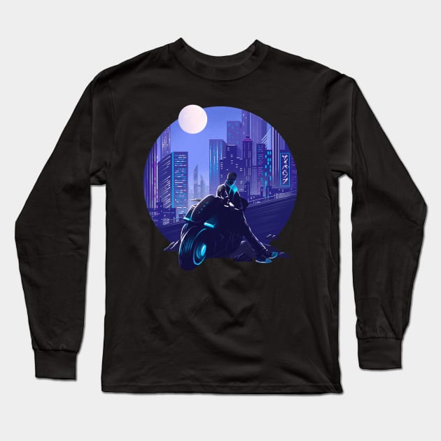 Cyberpunk blues Long Sleeve T-Shirt by Anniko_story